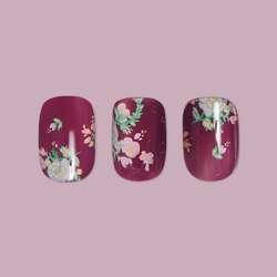 Fall Micro Floral | Squoval | Extra Short