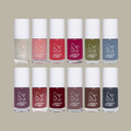 Fall/Winter 2025 Quick Dry Set showing twelve varied nail polish shades in different finishes for easy at-home manicures thumbnail