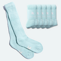 Family Sock Set (5 pairs of socks) in soft light blue with ribbed texture for cozy everyday wear and comfort. thumbnail