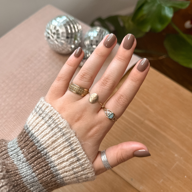 picture of Fawn | Extra Short | Squoval - Tab Press-On