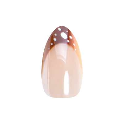 Fawn Chrome French- Press-On | Medium | Almond Fawn Chrome French- Press-On | Medium | Almond  Press-On