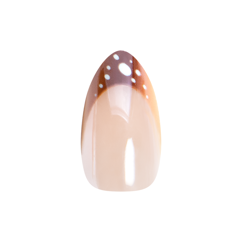 Fawn Chrome French- Press-On | Medium | Almond