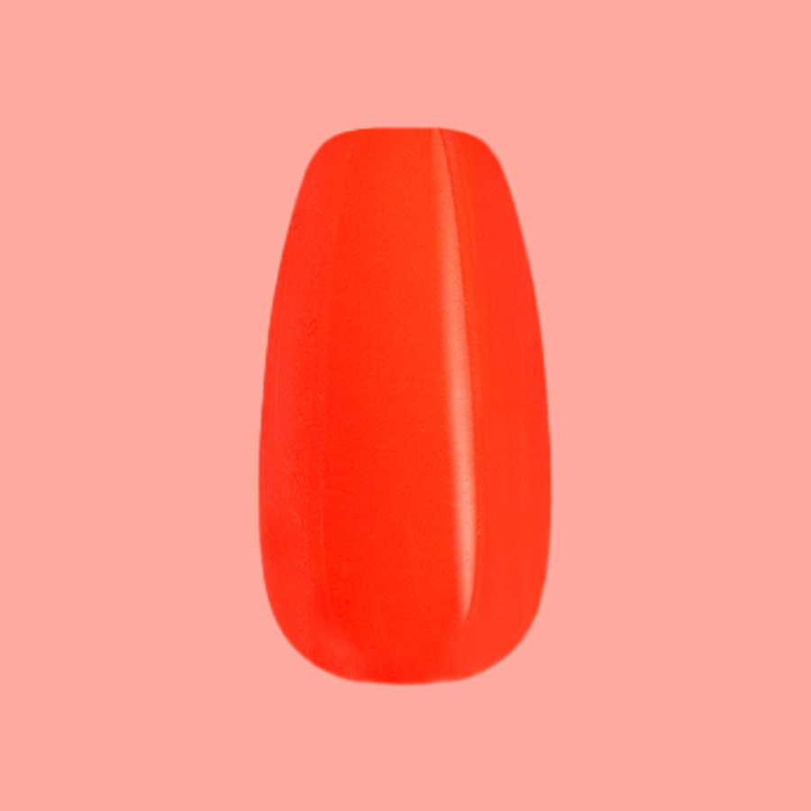 Field Day - Press-On | Medium | Coffin in vibrant watermelon red for a bright and easy at-home manicure look