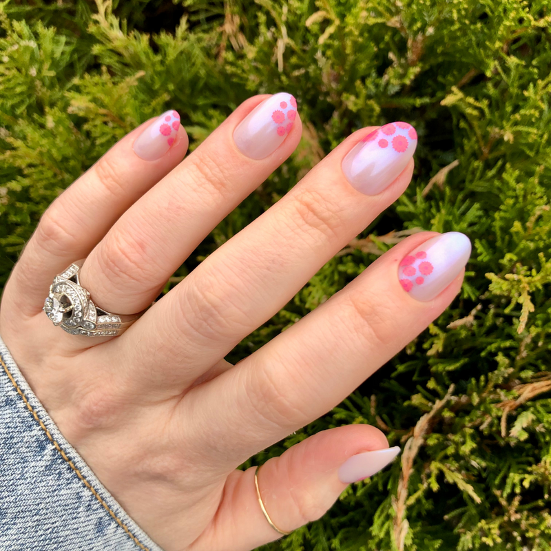 picture of Fuchsia Florals - Press-On | Short | Almond