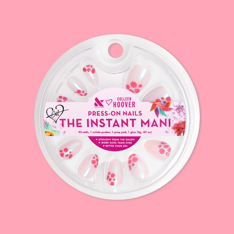 Fuchsia Florals - Press-On | Short | Almond 