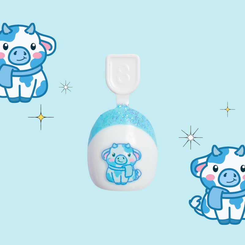 Fuzzy Winter Cow French - Pressies | Extra Short Short | Round - Pressies