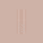 Bottle of CDJ - Gel nail polish by Olive and June in creamy neutral shade on matching soft background