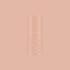 Bottle of KAG - Gel nail polish in neutral peachy pink shade on a matching soft peach background