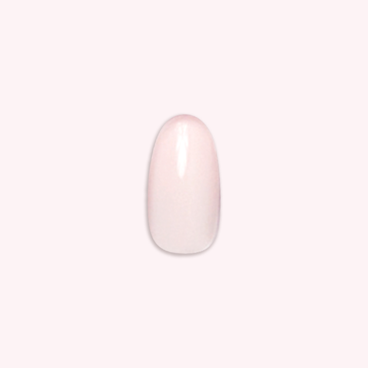 GH - Press-On | Medium | Oval showing single medium oval opaque glowy baby pink false nail on soft pink background