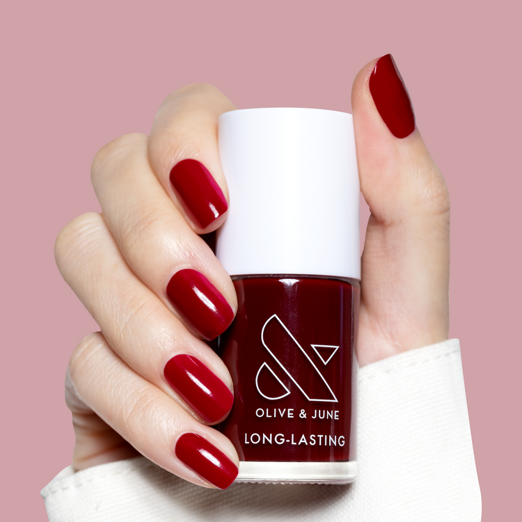 Garnet Glass polish deep scarlet jelly