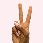 CCT - Gel on natural nails with a soft sheer pink finish for a subtle and feminine manicure by Olive and June