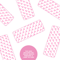 Gel Polish Mystery Box showing pink nail swatches with question marks on white background and curing lamp note thumbnail