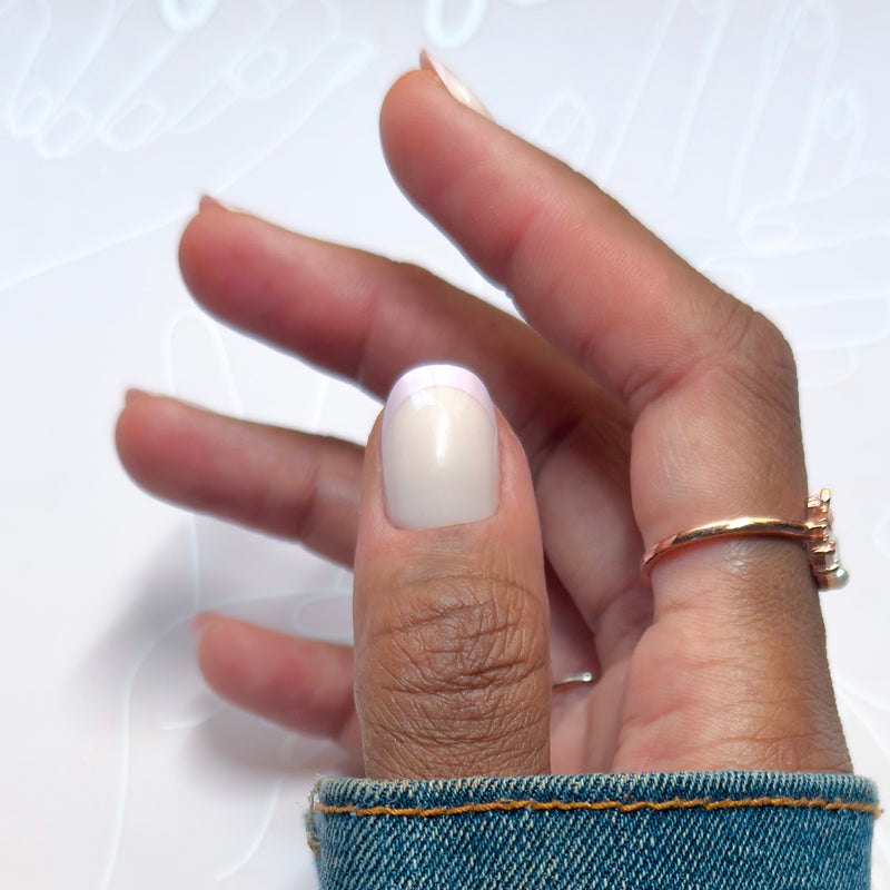 picture of Glazed French | Short | Round - Tab Press-On