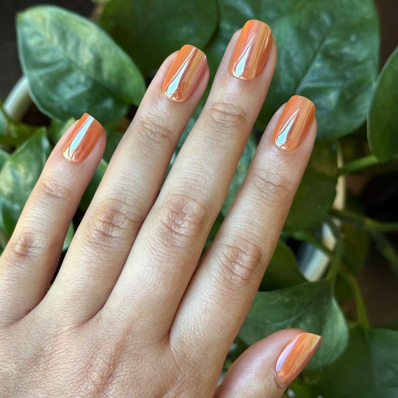 picture of Glazed Pumpkin - Press-On | Short | Squoval