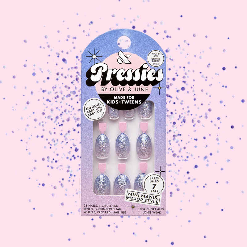 Glitter Party - Pressies | Short Medium | Round
