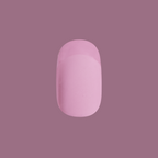 Glossy Tip Rosy French - Press-On | Short | Round press-on nail with matte rosy base and subtle glossy french tip manicure