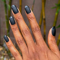 Glossy Tip Black French - Press-On | Short | Round thumbnail
