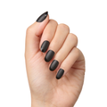 Glossy Tip Black French - Press-On | Short | Round thumbnail