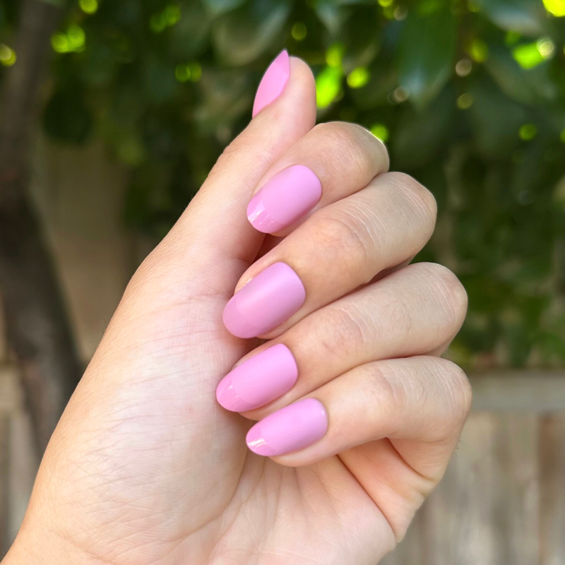 picture of Glossy Tip Rosy French - Press-On | Short | Round