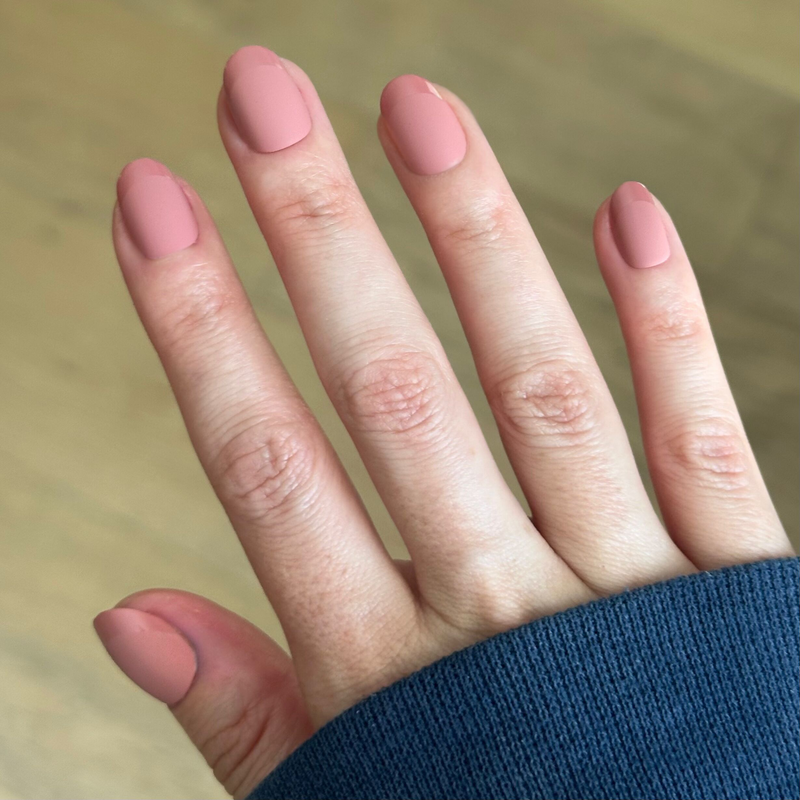 picture of Glossy Tip Tawny French - Press-On | Extra Short | Round