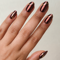 Gold Drizzle - Press-On | Medium | Oval thumbnail