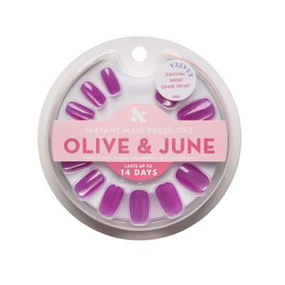 Grape Velvet - Press On | Short | Squoval Grape Velvet - Press On | Short | Squoval  Press-On