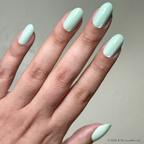 Grogu Green Velvet - Press-Ons | Medium | Oval