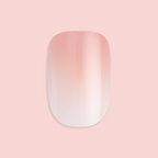 HZ Syrup Gradient - Press-On | Extra Short | Squoval showing single extra short squoval false nail with rosey beige gradient manicure