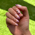 Halloween Sparkle French - Press-On | Medium | Almond single nail ugc
