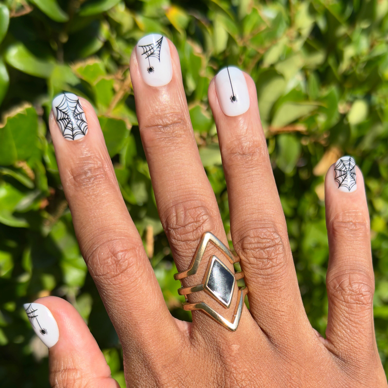 Halloween Spiderwebs - Press-On | Extra Short | Squoval