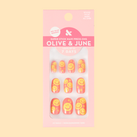 Happy All Over | Short | Round - Tab Press-On 