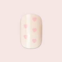 picture of Heart Shower | Extra Short | Squoval - Tab Press-On