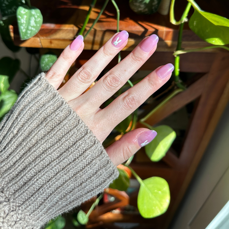 picture of Hello Bunny! - Press-On | Short | Round