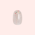 Holographic Holiday Confetti - Press-On | Medium | Oval single nail