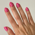 Hot Pink Chrome - Press On | Extra Short | Round thumbnail