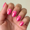 Hot Pink Chrome - Press On | Extra Short | Round thumbnail