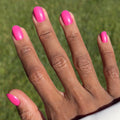 Hot Pink Chrome - Press On | Extra Short | Round thumbnail