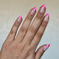 Hot Strawberry Chrome French - Press On | Medium | Almond single nail ugc