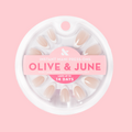 Iconic French - Press-On | Medium | Almond sheer pinky base with bold classic French tips for easy at-home mani