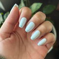 Icy Blue Velvet - Press On | Medium | Coffin single nail ugc