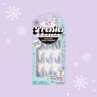 Iridescent Snow Queen - Pressies | Extra Short Short | Round Iridescent Snow Queen - Pressies | Extra Short Short | Round  Pressies
