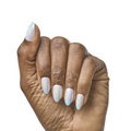 Iridescent Blue Polka Dot French - Press On | Medium | Almond single nail