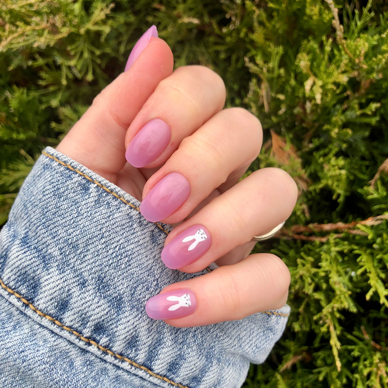 picture of Hello Bunny! - Press-On | Short | Round