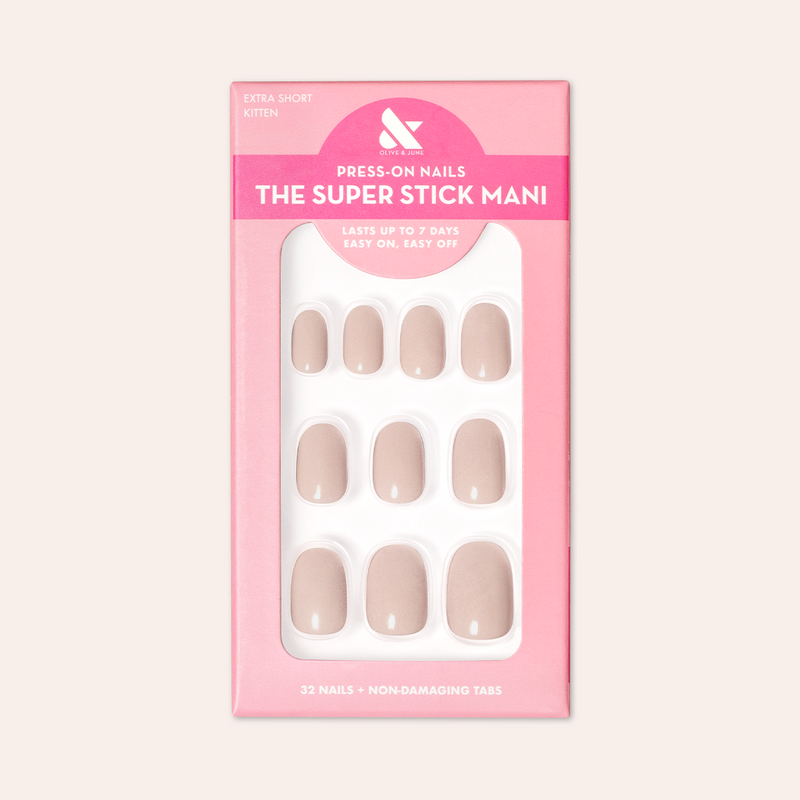 Kitten | Extra Short | Round - Tab Press-On 