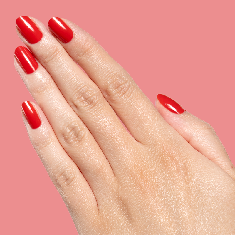 Let’s Circle Back a Opaque Reds polish Let’s Circle Back