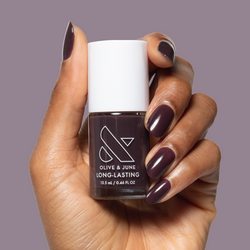 Let's Stay In, dark maroon-brown