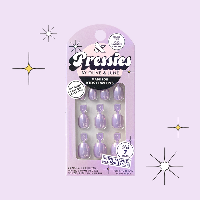 La La Lavender Chrome - Pressies | Extra Short Short | Round - Pressies