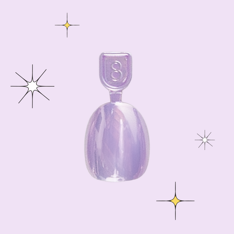La La Lavender Chrome - Pressies | Extra Short Short | Round - Pressies