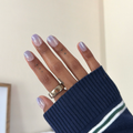 Lavender Gradient Velvet | Extra Short | Round - Tab Press-On thumbnail