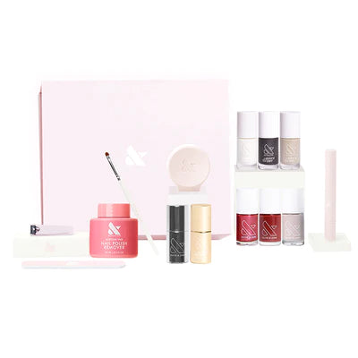 The Mani System nail polish collection with manicure tools and shades for easy and stylish at-home nails by Olive and June